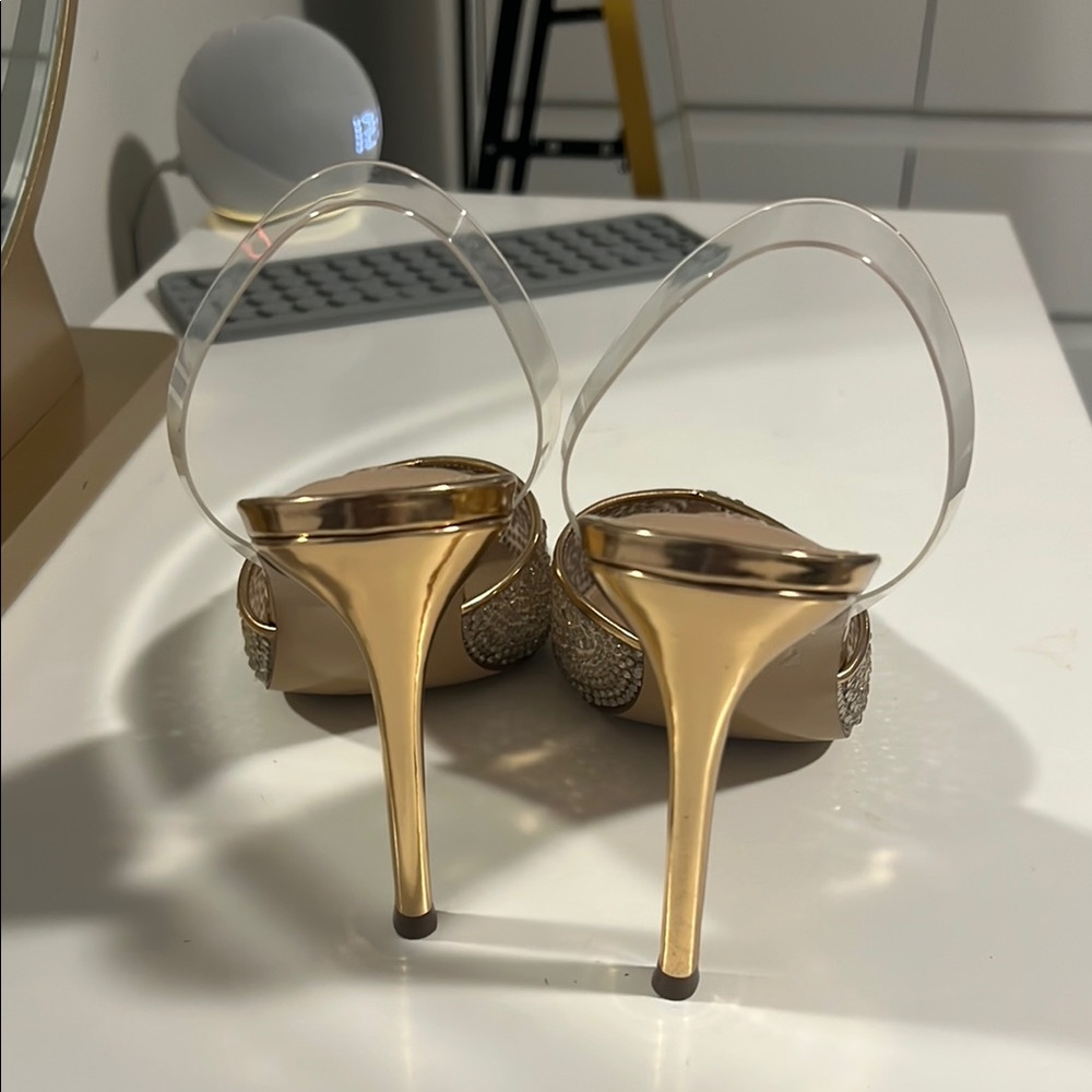 Gold Rhinestone Stilletos - Picture 3 of 6